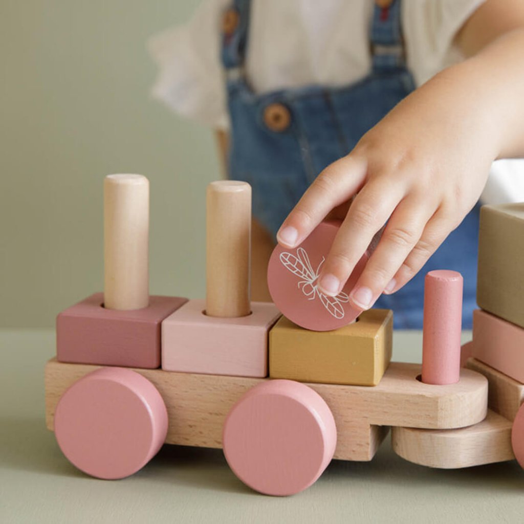 Bambinista - LITTLE DUTCH - Toys - LITTLE DUTCH Stacking Train FSC - Wild Flowers