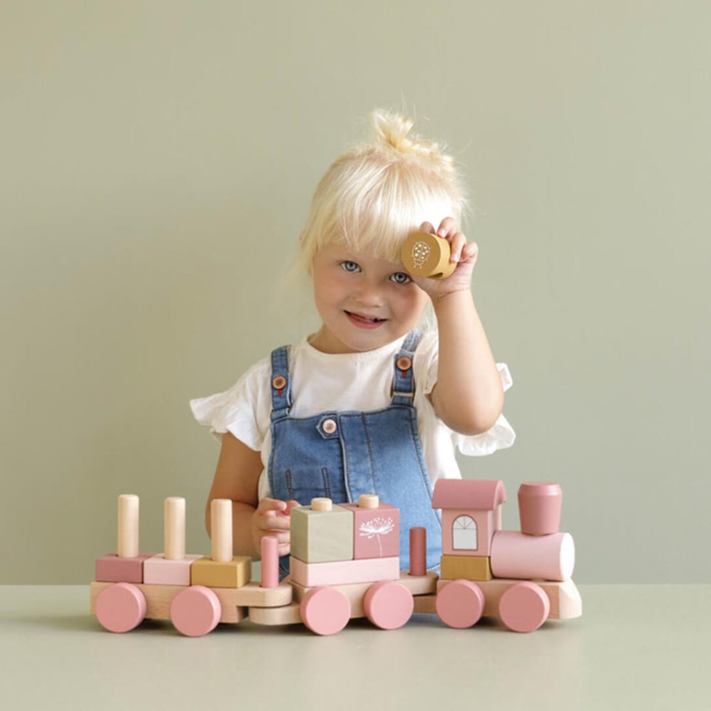 Bambinista - LITTLE DUTCH - Toys - LITTLE DUTCH Stacking Train FSC - Wild Flowers