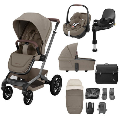 Bambinista - MAXI COSI - Travel - MAXI COSI Fame 10 Piece 360 PRO2 Pushchair Premium Travel System - Twillic Truffle