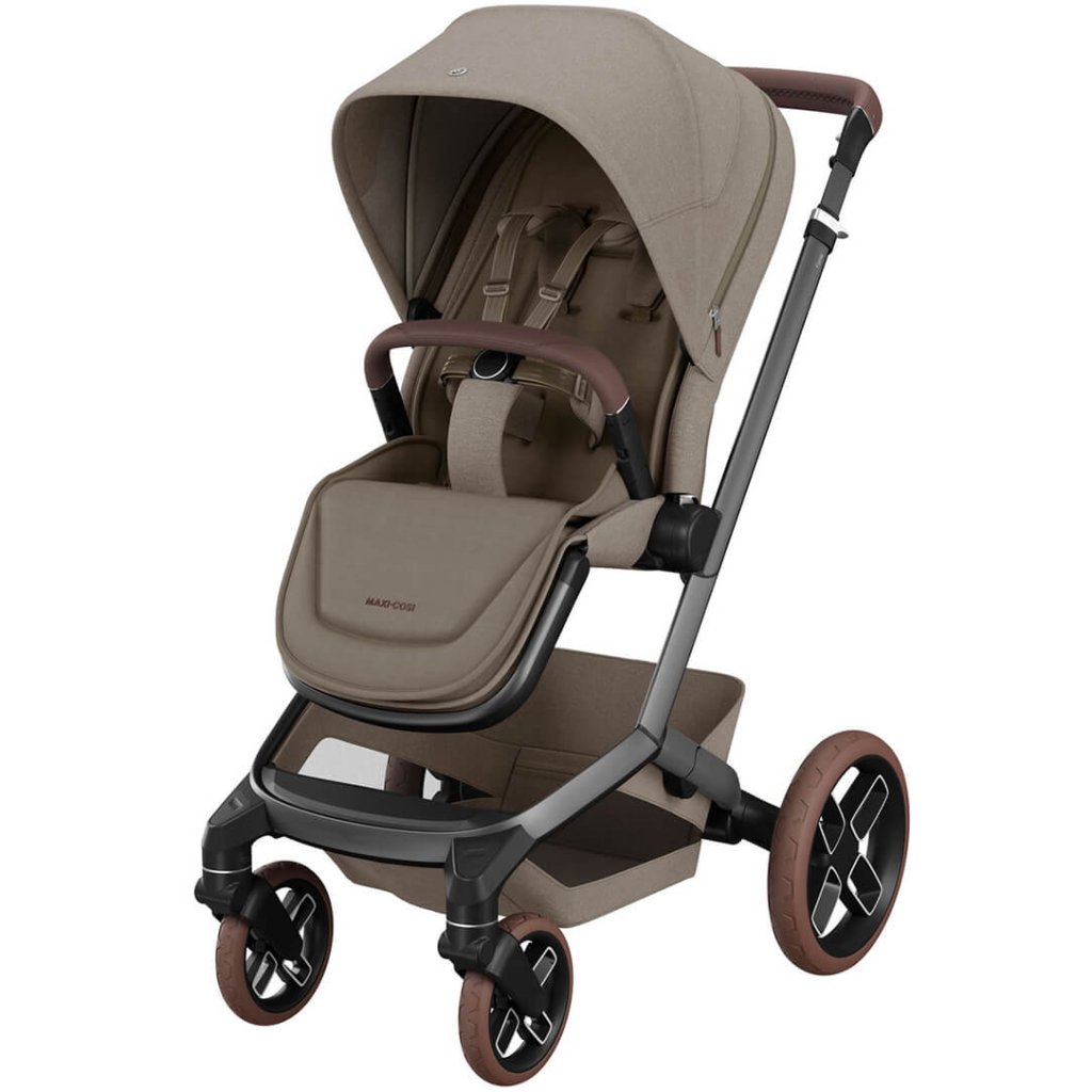 Bambinista - MAXI COSI - Travel - MAXI COSI Fame 10 Piece 360 PRO2 Pushchair Premium Travel System - Twillic Truffle (Brown Wheels)