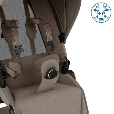 Bambinista - MAXI COSI - Travel - MAXI COSI FAME 10 Piece Premium Travel System with FamilyFix 360 Pro2 - Twilic Truffle (Brown Wheel)