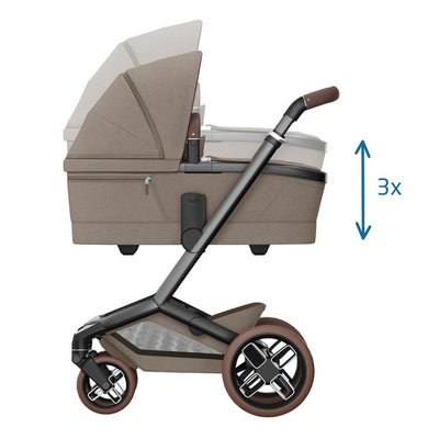 Bambinista - MAXI COSI - Travel - MAXI COSI FAME 10 Piece Premium Travel System with FamilyFix 360 Pro2 - Twilic Truffle (Brown Wheel)