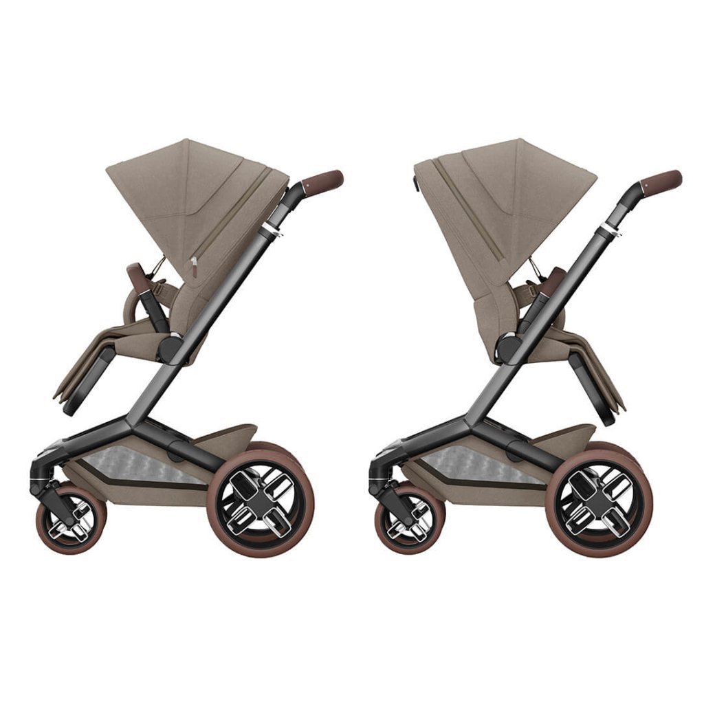 Bambinista - MAXI COSI - Travel - MAXI COSI FAME 10 Piece Premium Travel System with FamilyFix 360 Pro2 - Twilic Truffle (Brown Wheel)