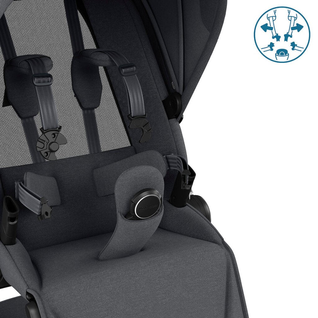 Bambinista - MAXI COSI - Travel - MAXI COSI FAME 6 Piece Travel System with Pebble 360 Pro2 Car Seat and FamilyFix 360 Pro ISOFIX Car Seat Base - Twillic Graphite