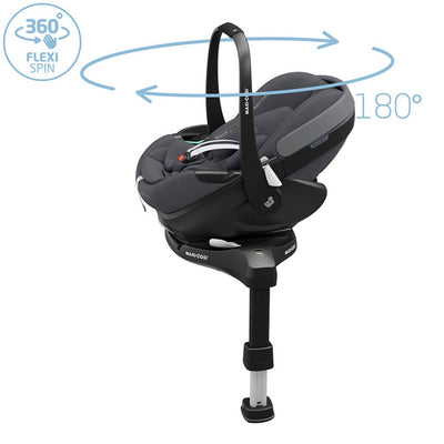 Bambinista - MAXI COSI - Travel - MAXI COSI FAME 6 Piece Travel System with Pebble 360 Pro2 Car Seat and FamilyFix 360 Pro ISOFIX Car Seat Base - Twillic Graphite