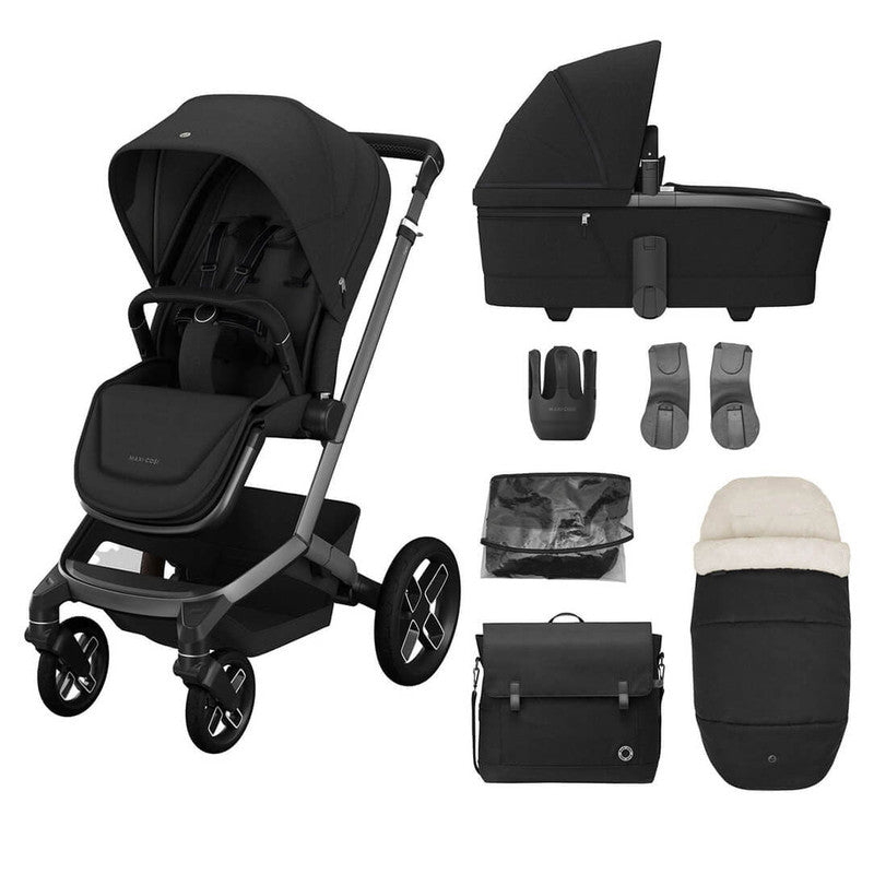 Bambinista - MAXI COSI - Travel - Maxi - Cosi FAME 7 Piece Essential Travel System - Twillic Black