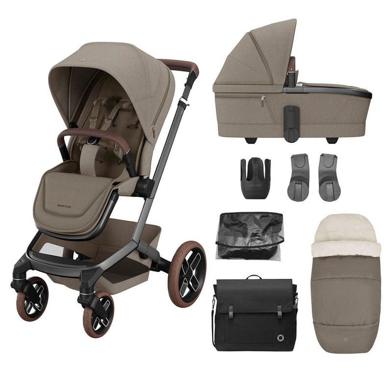 Bambinista - MAXI COSI - Travel - Maxi - Cosi FAME 7 Piece Essential Travel System - Twillic Truffle Brown Wheels)