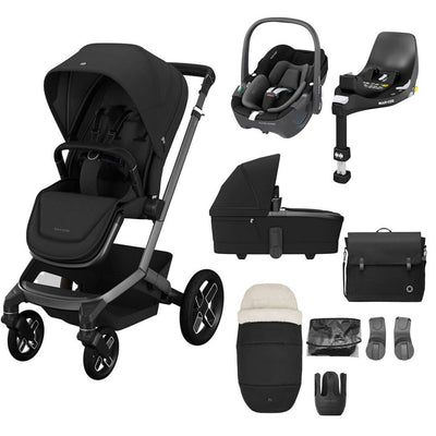 Bambinista - MAXI COSI - Travel - MAXI COSI FAME 9 Piece Complete Travel System - Twillic Black