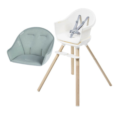 Bambinista - MAXI COSI - Home - MAXI COSI Moa Beyond White High Chair with Cushion - Beyond Sage