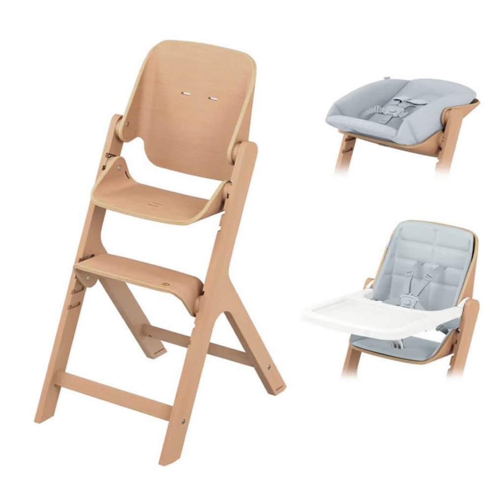 Bambinista - MAXI COSI - Furniture - MAXI COSI Nesta Complete Bundle Kit High Chair with Newborn, Baby & Toddler Kit - Natural