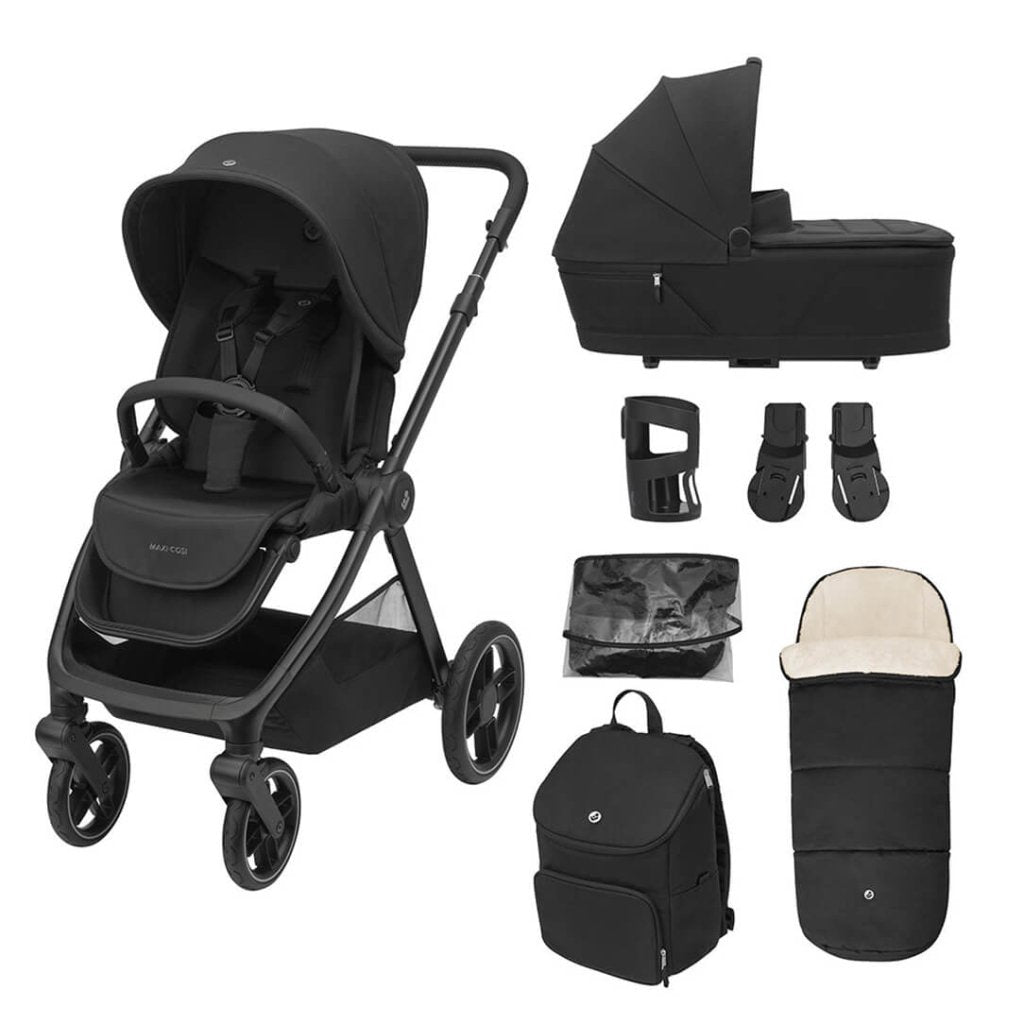 Bambinista - MAXI COSI - Travel - MAXI COSI Oxford Pushchair 7 Piece Essential Travel System - Twillic Black