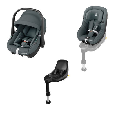 Bambinista - MAXI COSI - Travel - MAXI COSI Pebble S & Pearl S Family Kit Car Seat Travel System - Tonal Graphite