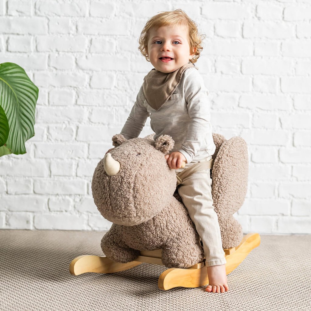 Bambinista - NATTOU - Toys - NATTOU Teddy Rocker Rhino Taupe