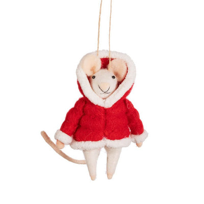 Bambinista - SASS AND BELLE - Decor - SASS AND BELLE Mouse in Puffer Jacket Felt Decoration