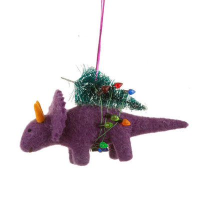 Bambinista - SASS AND BELLE - Decor - SASS AND BELLE Roarsome Dinosaur Christmas Tree Hanging Felt Decoration