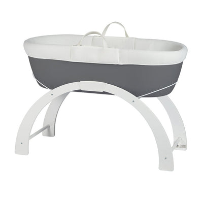 Bambinista - SHNUGGLE - Bedding - SHNUGGLE Dreami Moses Basket with Curve Stand - Slate Grey Base