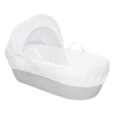 Bambinista - SHNUGGLE - Bedding - SHNUGGLE Moses Basket With Cotton Waffle - Pebble Grey Base