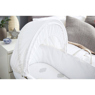 Bambinista - SHNUGGLE - Bedding - SHNUGGLE Moses Basket With Cotton Waffle - White Base