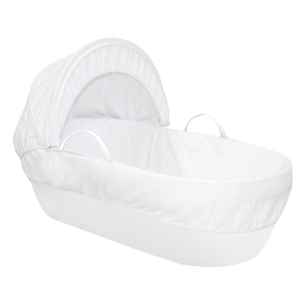 Bambinista - SHNUGGLE - Bedding - SHNUGGLE Moses Basket With Cotton Waffle - White Base