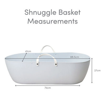 Bambinista - SHNUGGLE - Bedding - SHNUGGLE Moses Basket With Cotton Waffle - White Base