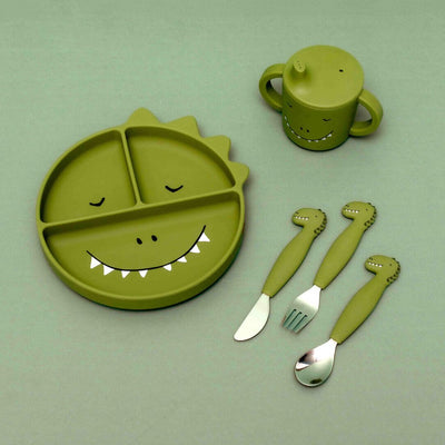 Bambinista - TRIXIE - Tableware - TRIXIE Silicone cutlery set 3 - pack - Mr. Dino