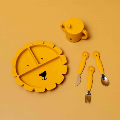 Bambinista - TRIXIE - Tableware - TRIXIE Silicone cutlery set 3 - pack - Mr. Lion