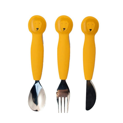 Bambinista - TRIXIE - Tableware - TRIXIE Silicone cutlery set 3 - pack - Mr. Lion