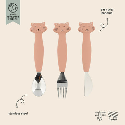 Bambinista - TRIXIE - Tableware - TRIXIE Silicone cutlery set 3 - pack - Mrs. Cat