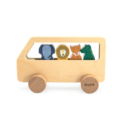 Bambinista - TRIXIE - Toys - TRIXIE Wooden animal bus