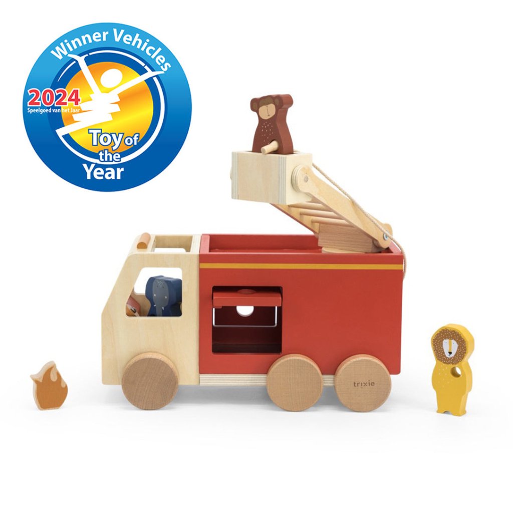 Bambinista - TRIXIE - Toys - TRIXIE Wooden fire truck