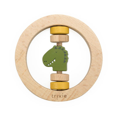 Bambinista - TRIXIE - Toys - TRIXIE Wooden round rattle - Mr. Dino