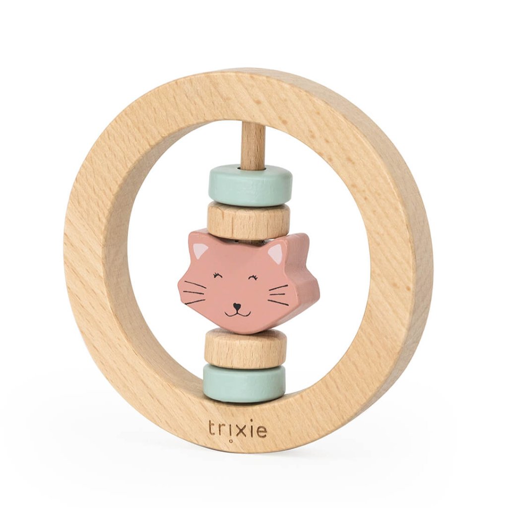 Bambinista - TRIXIE - Toys - TRIXIE Wooden round rattle - Mrs. Cat