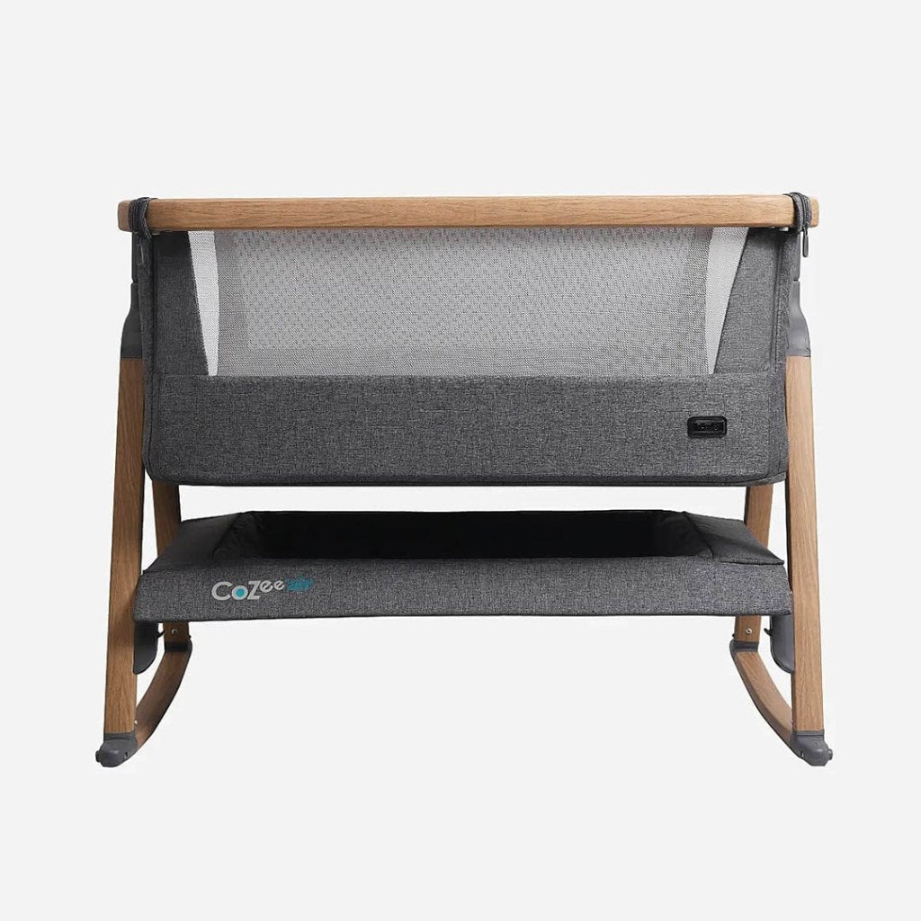 Bambinista-TUTTI BAMBINI-Travel-TUTTI BAMBINI CoZee Air Bedside Crib - Oak and Charcoal