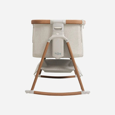 Bambinista-TUTTI BAMBINI-Travel-TUTTI BAMBINI CoZee Air Bedside Crib - Scandinavian Walnut/Ecru