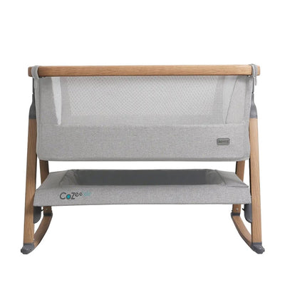 Bambinista-TUTTI BAMBINI-Travel-TUTTI BAMBINI CoZee Air Bedside Crib - Sterling Silver/Oak