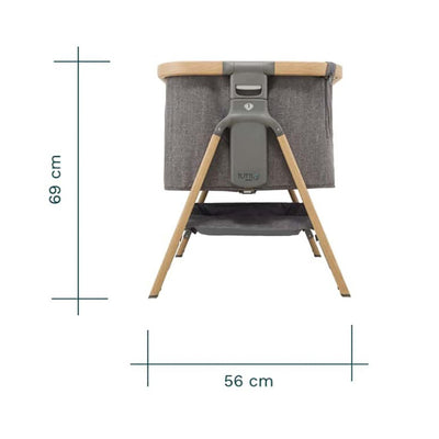 Bambinista-TUTTI BAMBINI-Travel-TUTTI BAMBINI CoZee Bedside Crib - Oak and Charcoal