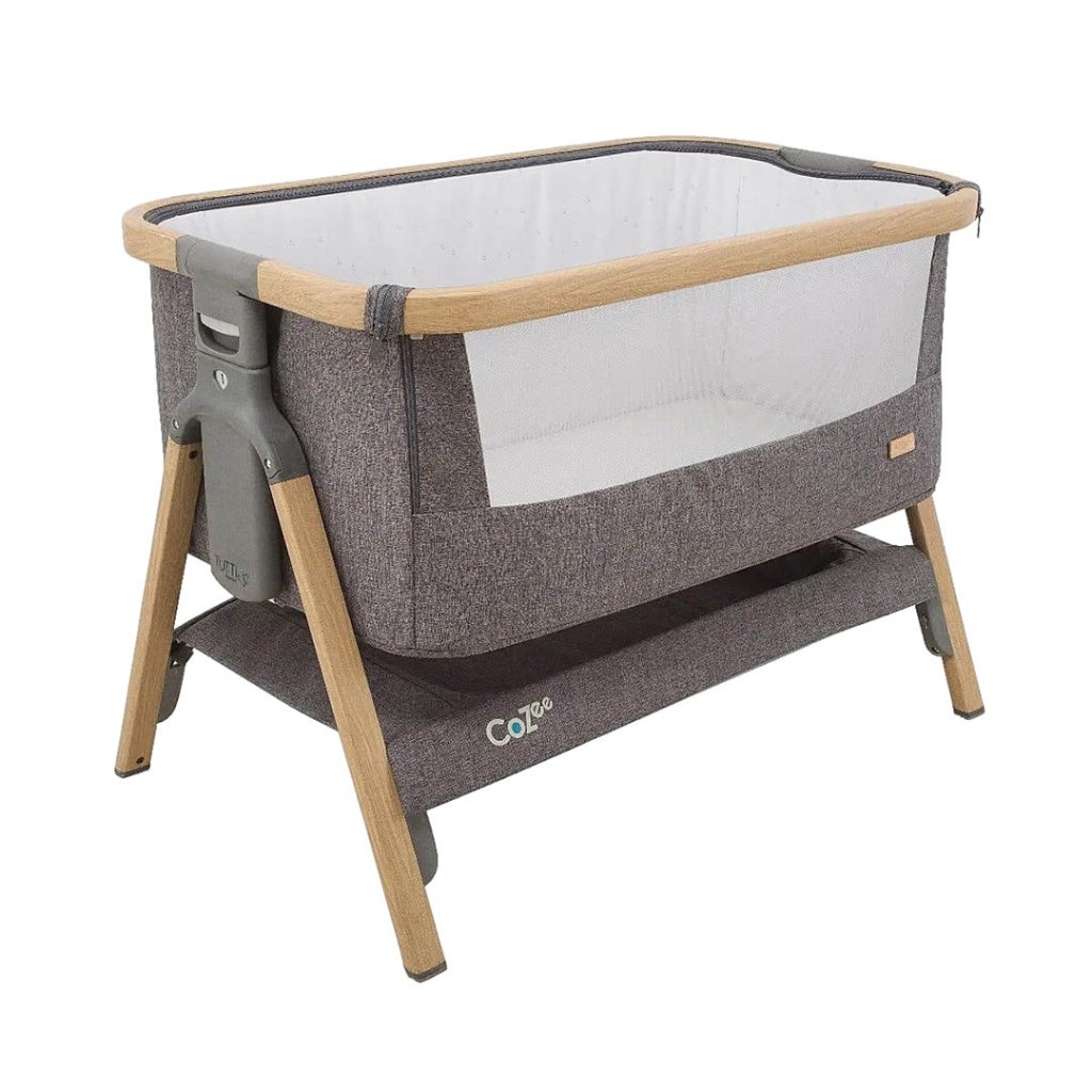 Bambinista-TUTTI BAMBINI-Travel-TUTTI BAMBINI CoZee Bedside Crib - Oak and Charcoal