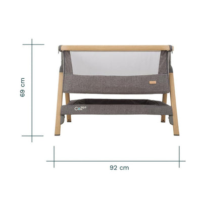 Bambinista-TUTTI BAMBINI-Travel-TUTTI BAMBINI CoZee Bedside Crib - Oak and Charcoal