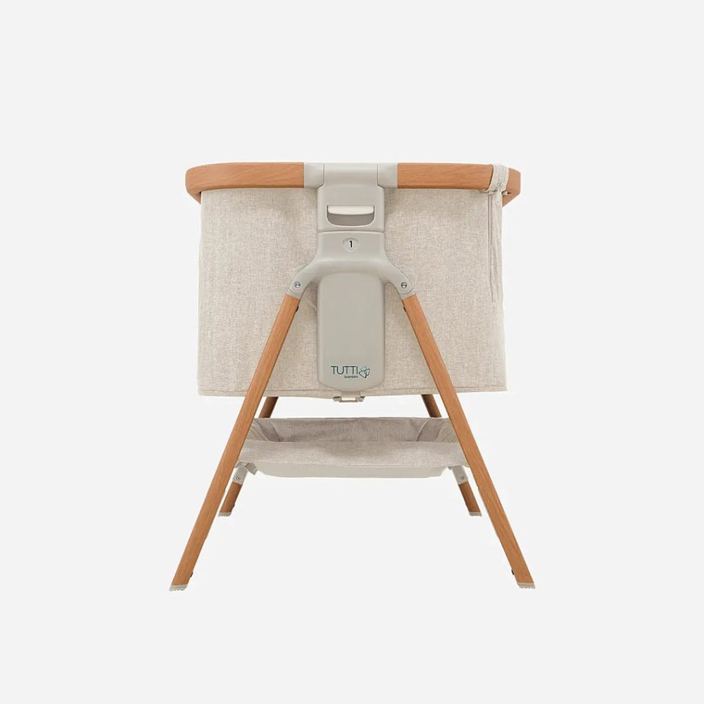 Bambinista-TUTTI BAMBINI-Travel-TUTTI BAMBINI Cozee Bedside Crib - Scandinavian Walnut/Ecru