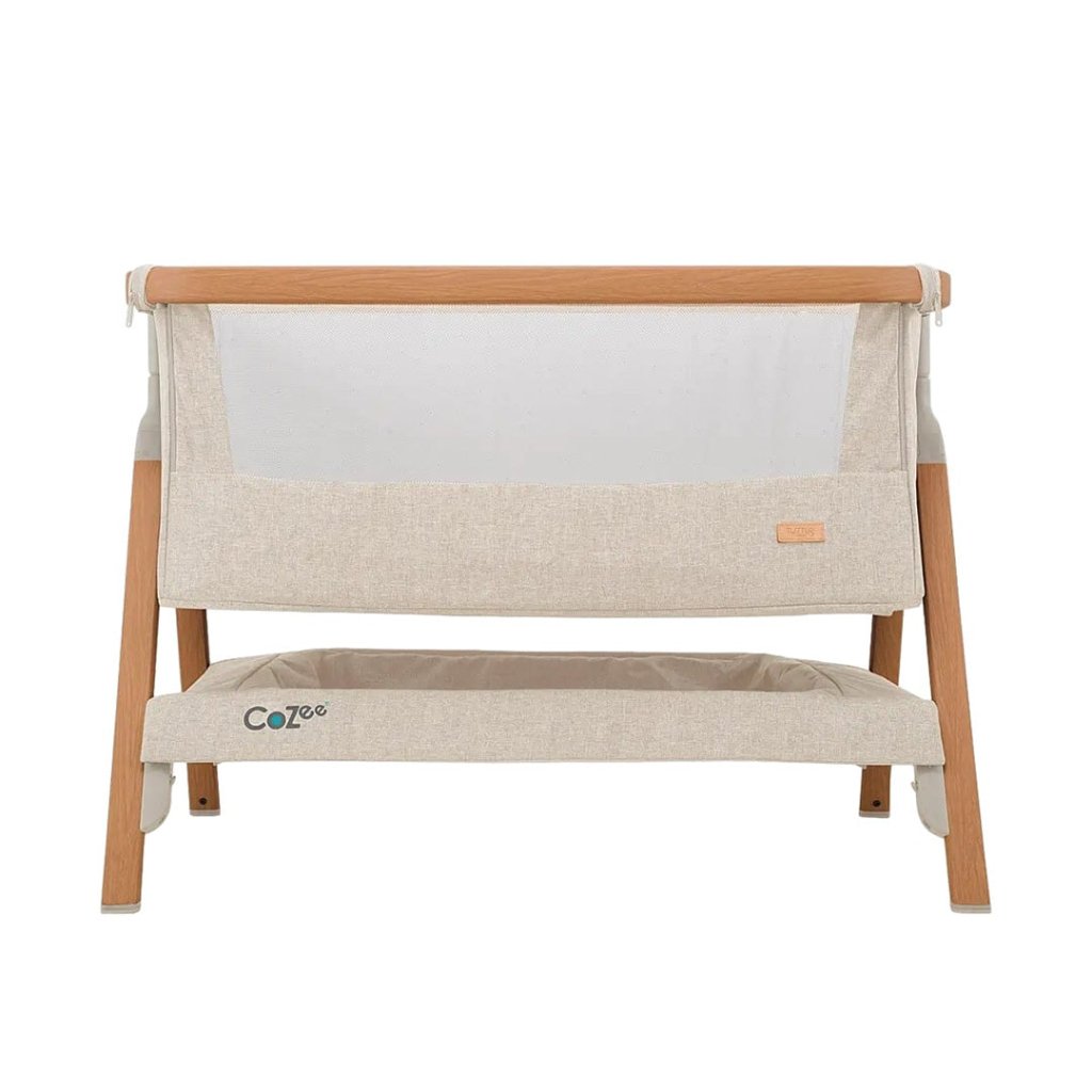 Bambinista-TUTTI BAMBINI-Travel-TUTTI BAMBINI Cozee Bedside Crib - Scandinavian Walnut/Ecru