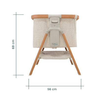 Bambinista-TUTTI BAMBINI-Travel-TUTTI BAMBINI Cozee Bedside Crib - Scandinavian Walnut/Ecru