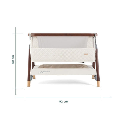 Bambinista-TUTTI BAMBINI-Travel-TUTTI BAMBINI CoZee Luxe Bedside Crib - Walnut/Cream