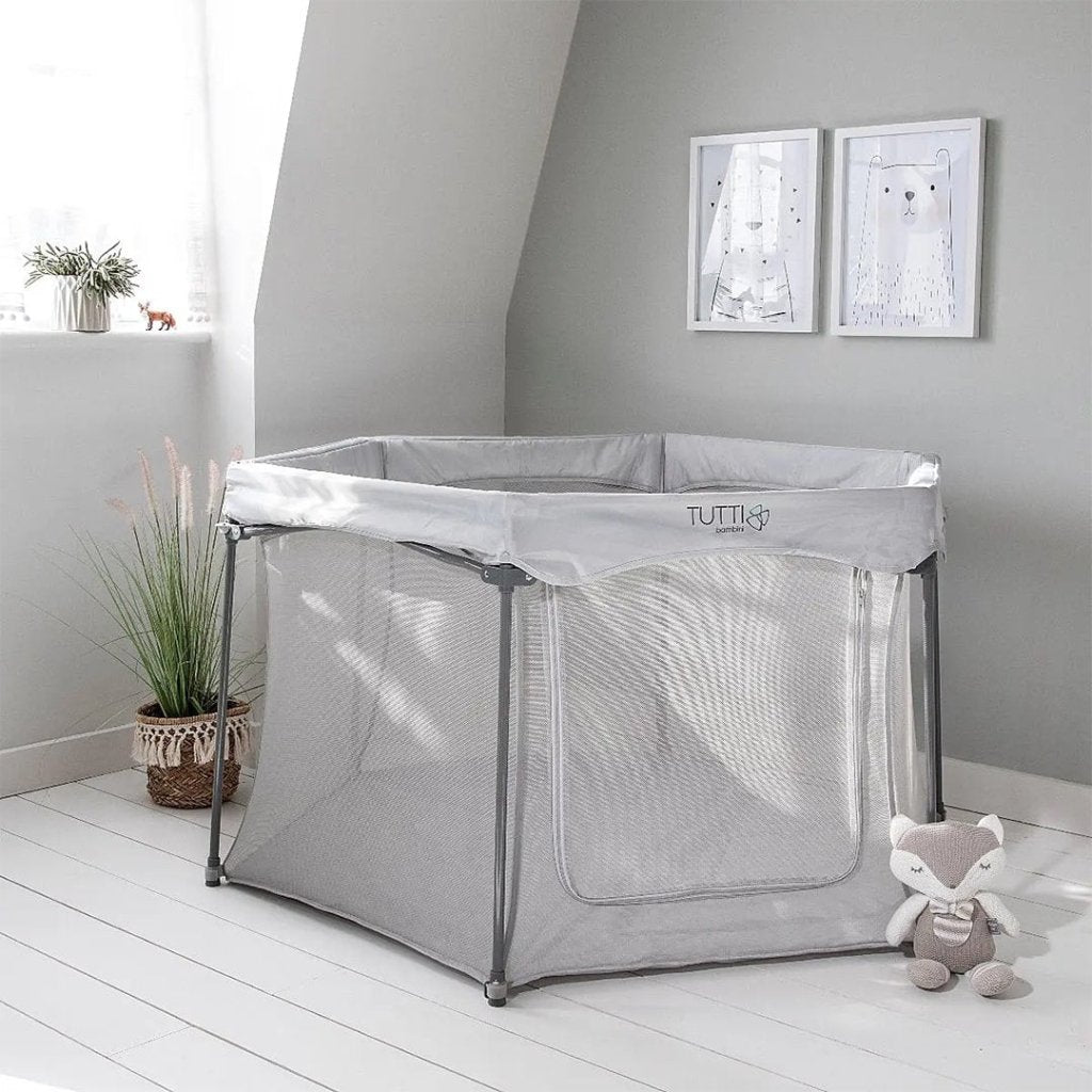 Bambinista-TUTTI BAMBINI-Travel-TUTTI BAMBINI Hexa Playpen Grey