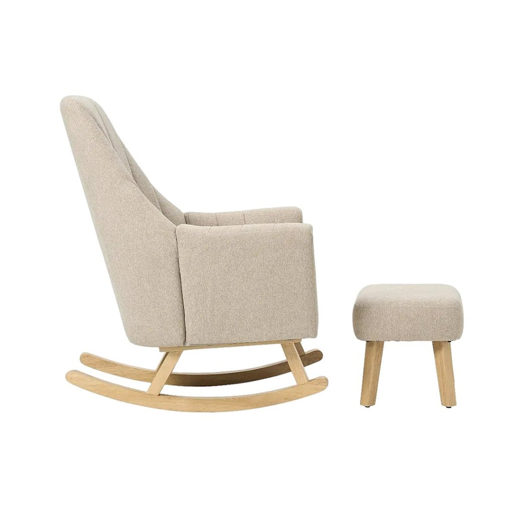 Bambinista-TUTTI BAMBINI-Travel-TUTTI BAMBINI Jonah Rocking Chair & Foot Stool - Stone