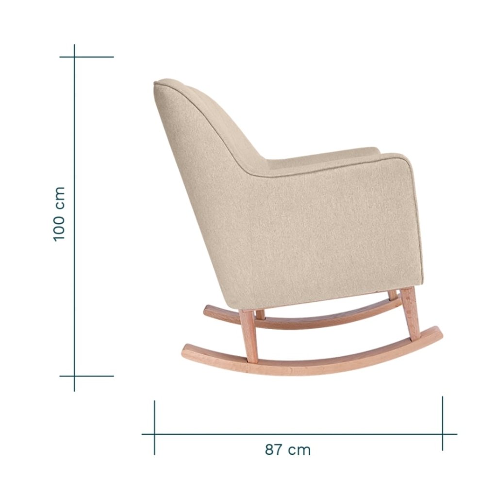 Bambinista-TUTTI BAMBINI-Travel-TUTTI BAMBINI Noah Rocking Chair - Stone (Natural)