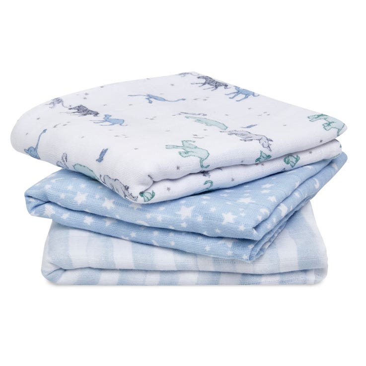 Bambinista-ADEN + ANAIS-Blankets-ADEN + ANAIS Cotton Muslin Squares 3 Pack - Rising Star