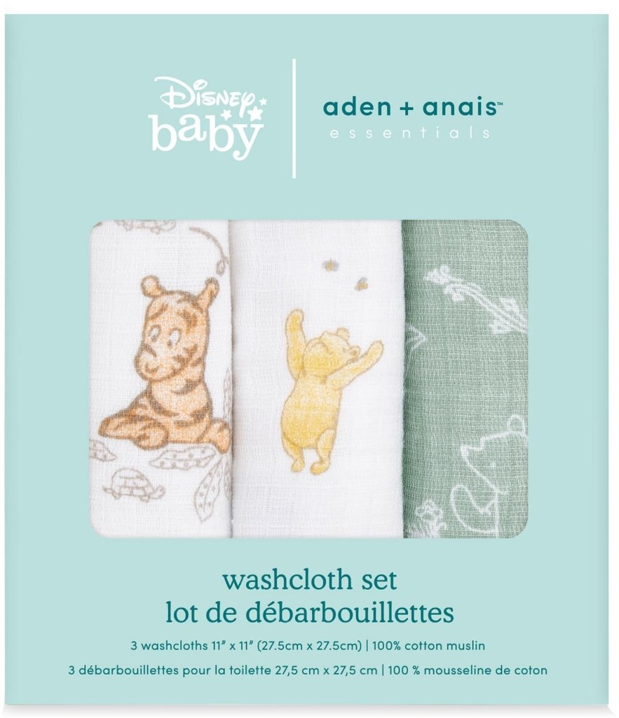 Bambinista-ADEN + ANAIS-Accessories-ADEN + ANAIS Essentials Washcloths - Disney Winnie and Friends