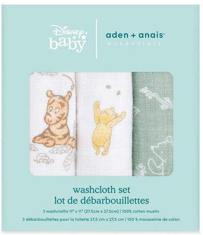 Bambinista-ADEN + ANAIS-Accessories-ADEN + ANAIS Essentials Washcloths - Disney Winnie and Friends