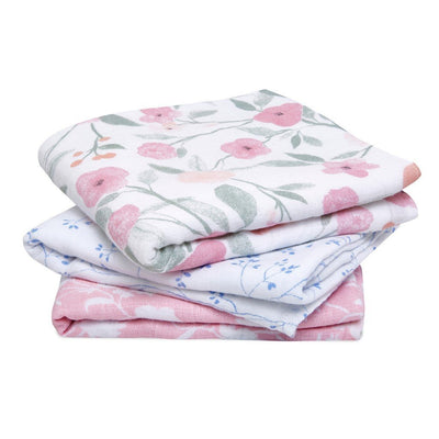 Bambinista-ADEN + ANAIS-Blankets-ADEN + ANAIS Ma Fleur Cotton Muslin Squares - 3 Pack