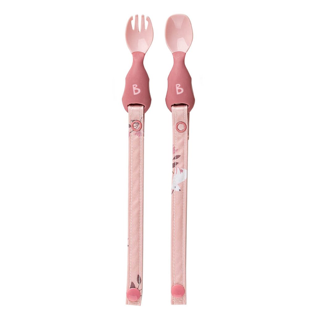 Bambinista-BIBADO-Tableware-BIBADO Handi Cultery - Attachable Baby Cutlery - Blush